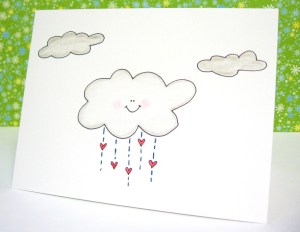 Happy Little Rain Cloud Note Card