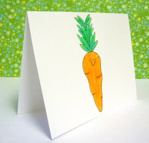 The Smiling Carrot Note Card